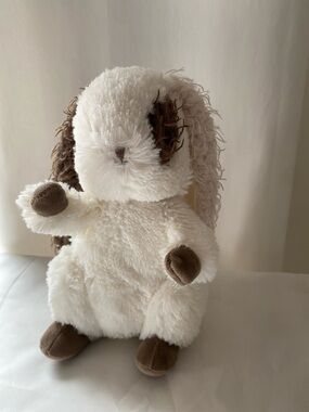 Bunnies by The Bay Herby Hare white and brown bunny bean bag plush 9"
